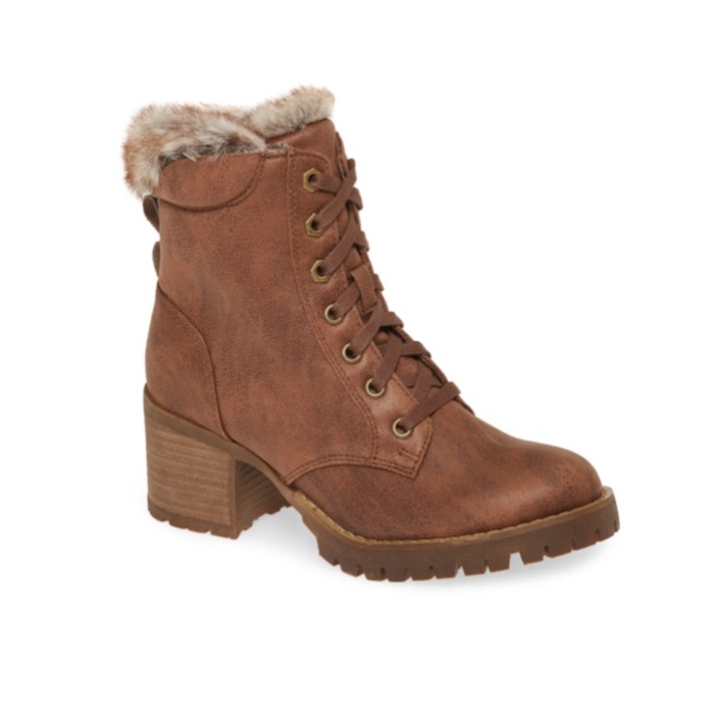 Steve Madden Heeled Faux Fur Trimmed Boot